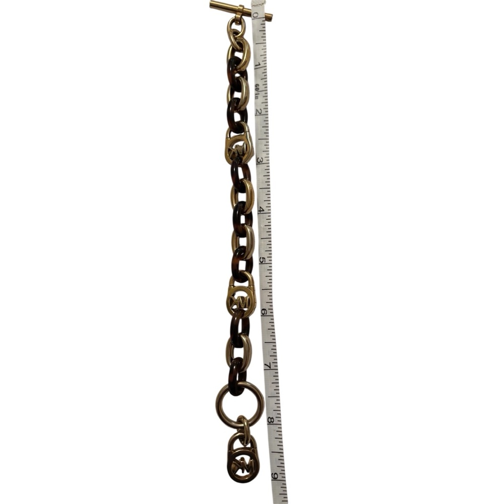 Michael Kors gold tone and tortoise-look toggle bracelet - Picture 3 of 6